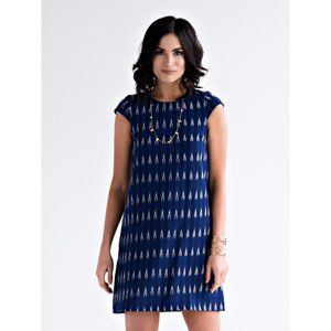 Mata Traders Blue Ikat Museo Shift Dress